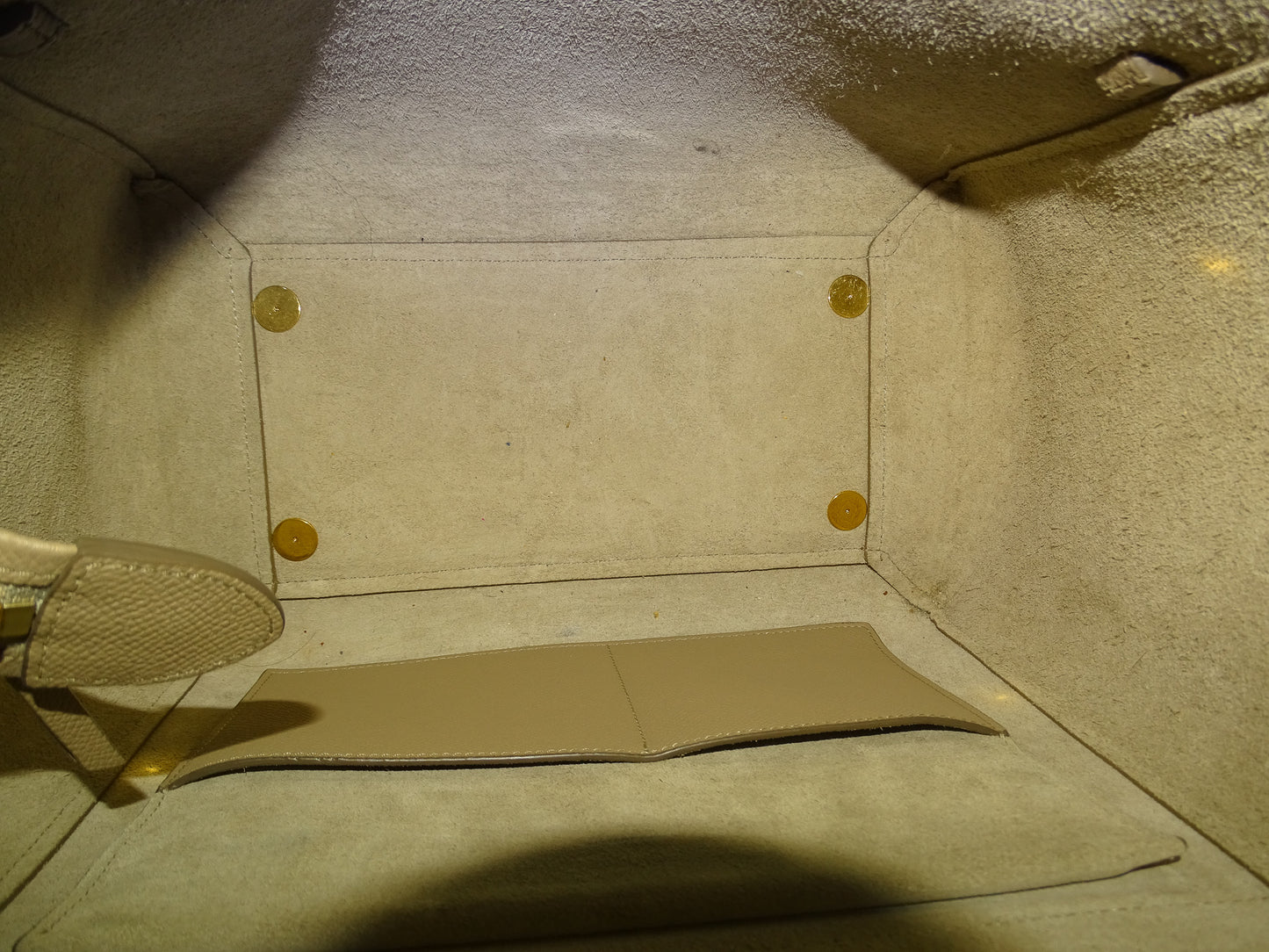 Celine Belt Bag Mini In Grained Calfskin Dune