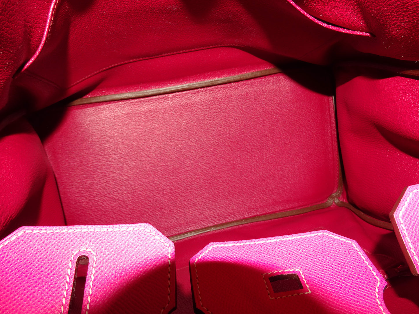 Hermes Birkin 35cm Rose Tyrien & Rubis Epsom 2011 With Palladium Hardware