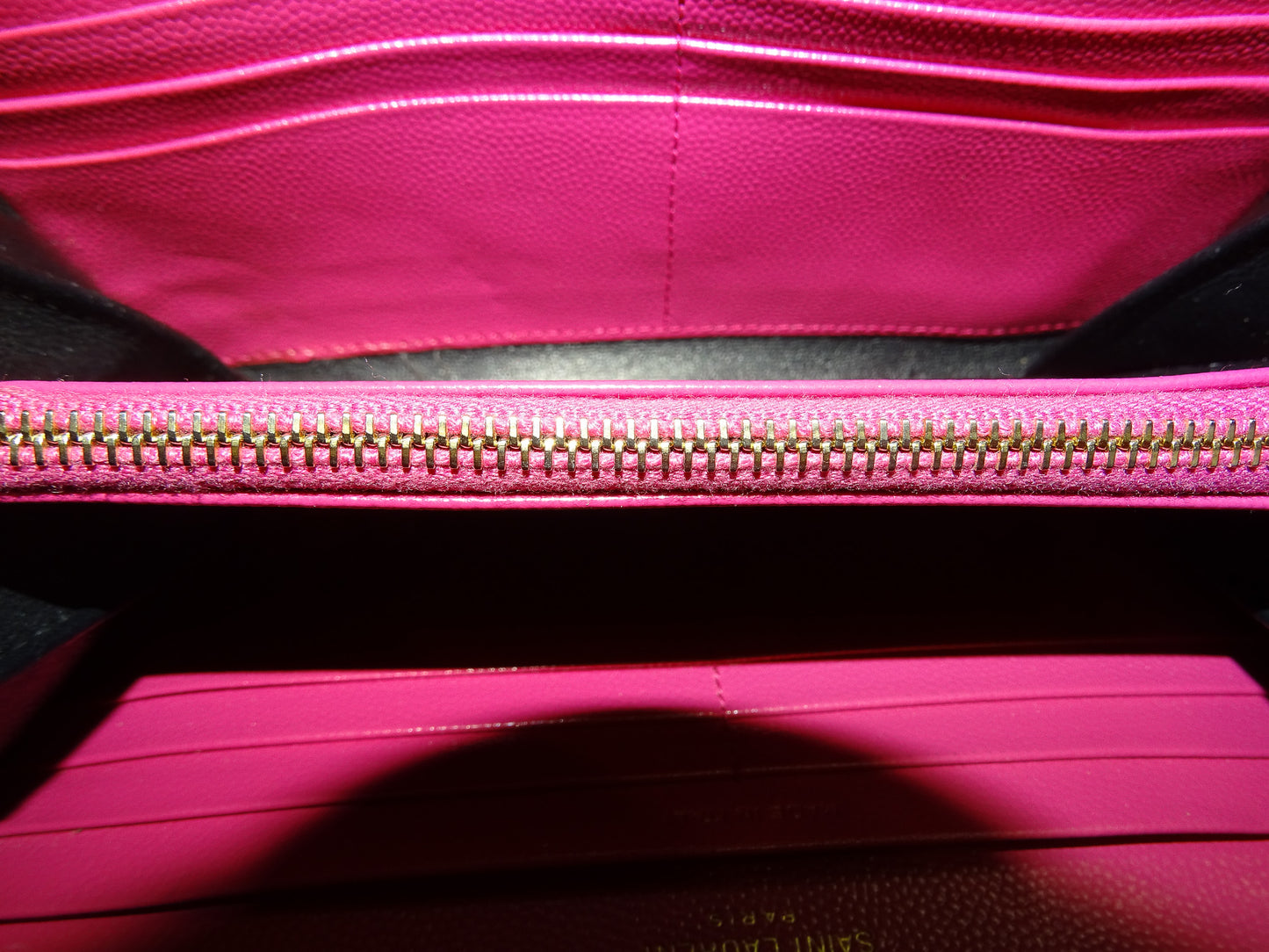 Saint Laurent Cassandre Long Flap Wallet Pink GHW 2022