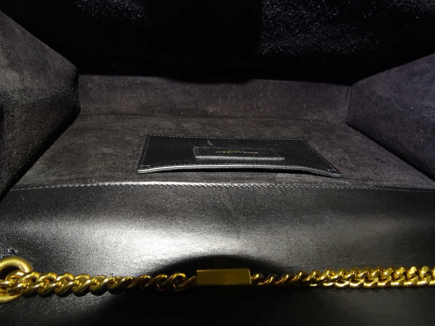 Saint Laurent Kate Tassel Chain Bag In Black Smooth Leather