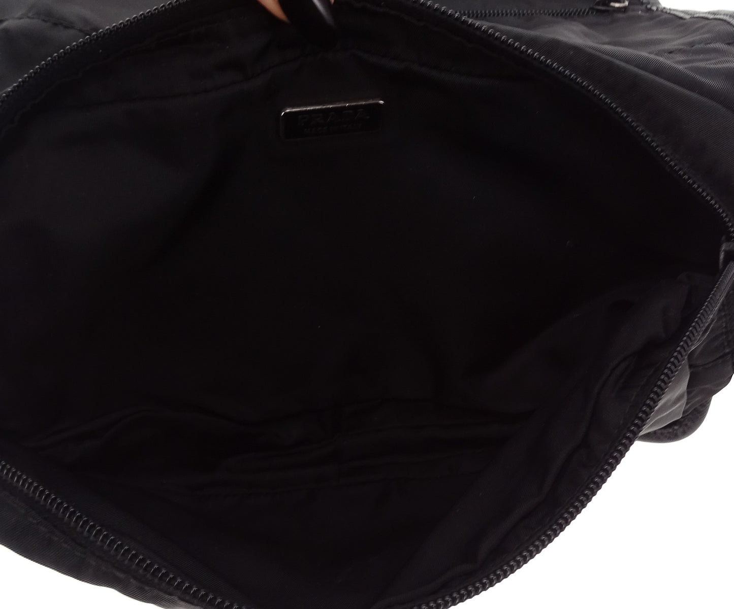 Prada Fold Out Wash Bag Black Nylon