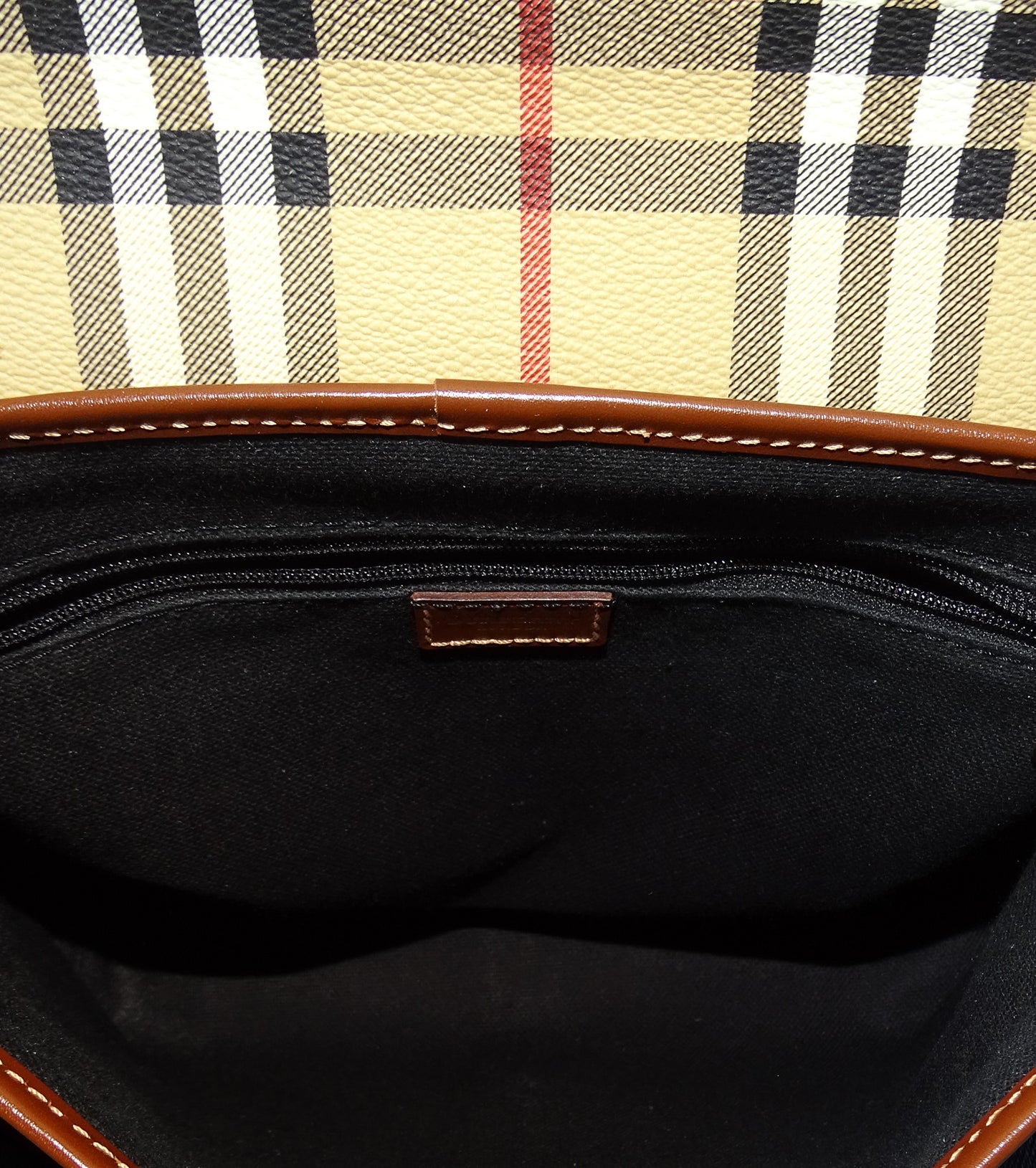 Burberry Flap Messenger Check Canvas