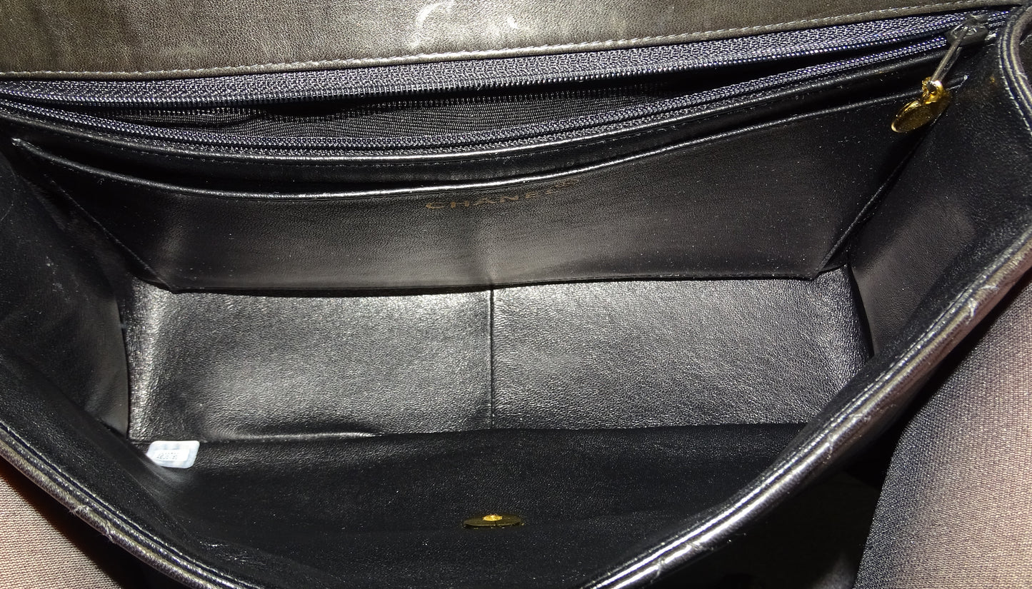 Chanel Classic Jumbo Single Flap Vintage Black Lambskin GHW 96/97