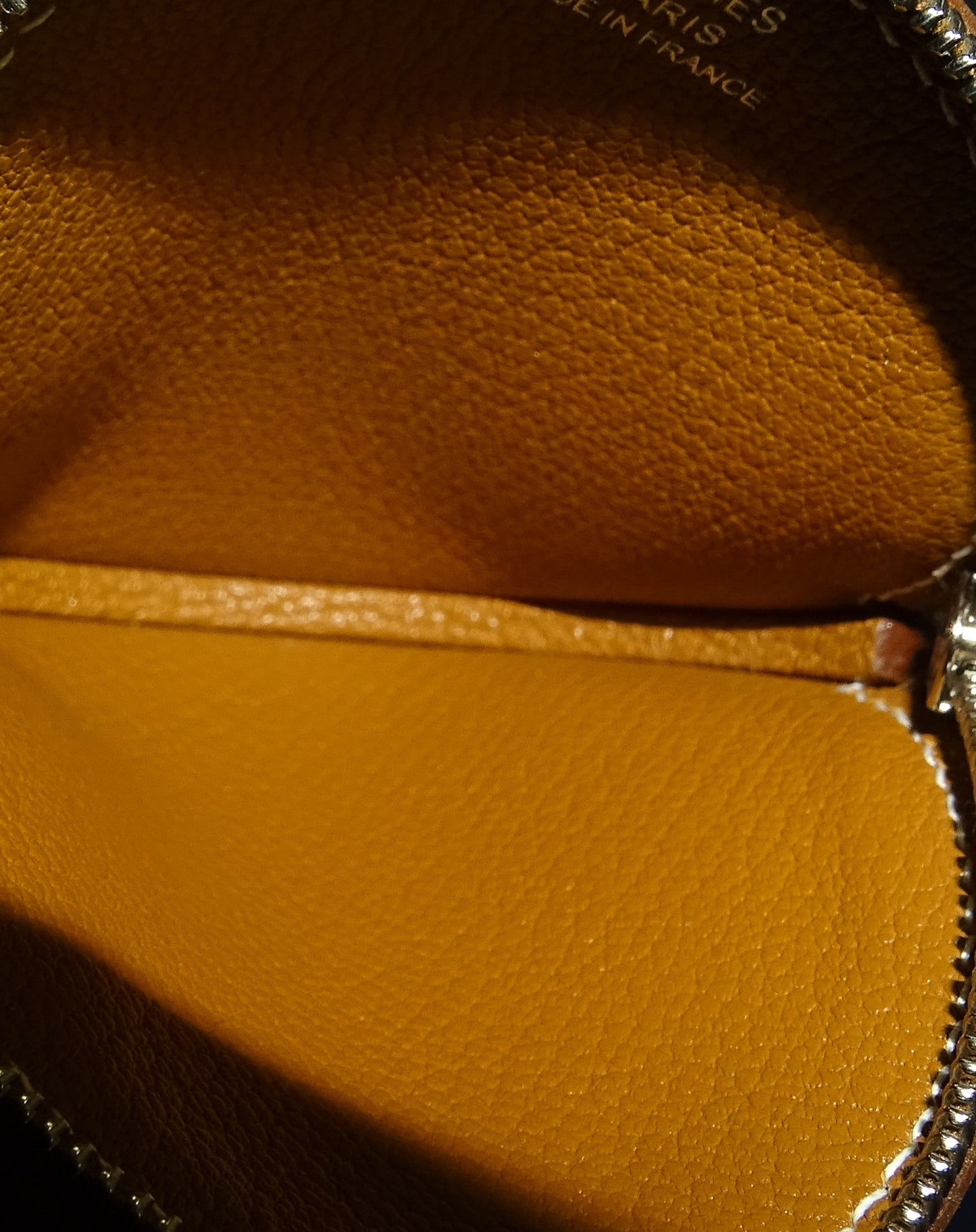Hermes Strap Change Purse Barenia Faubourg Calfskin & Palladium