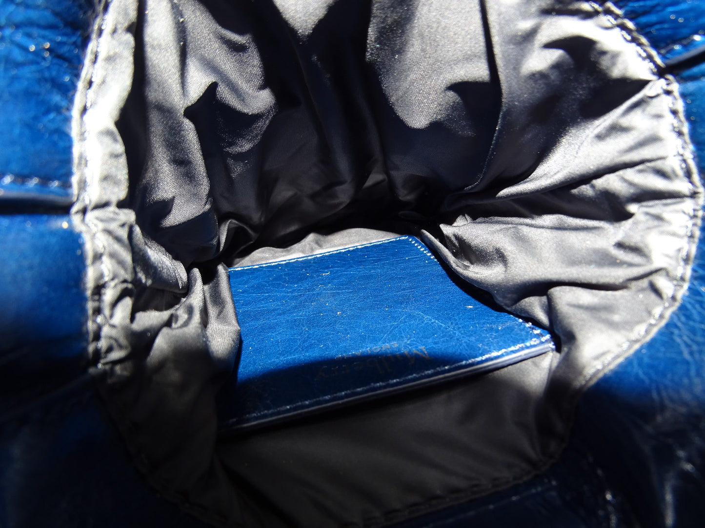 Mulberry Softie Phone Pouch In Sapphire Smooth Glossy