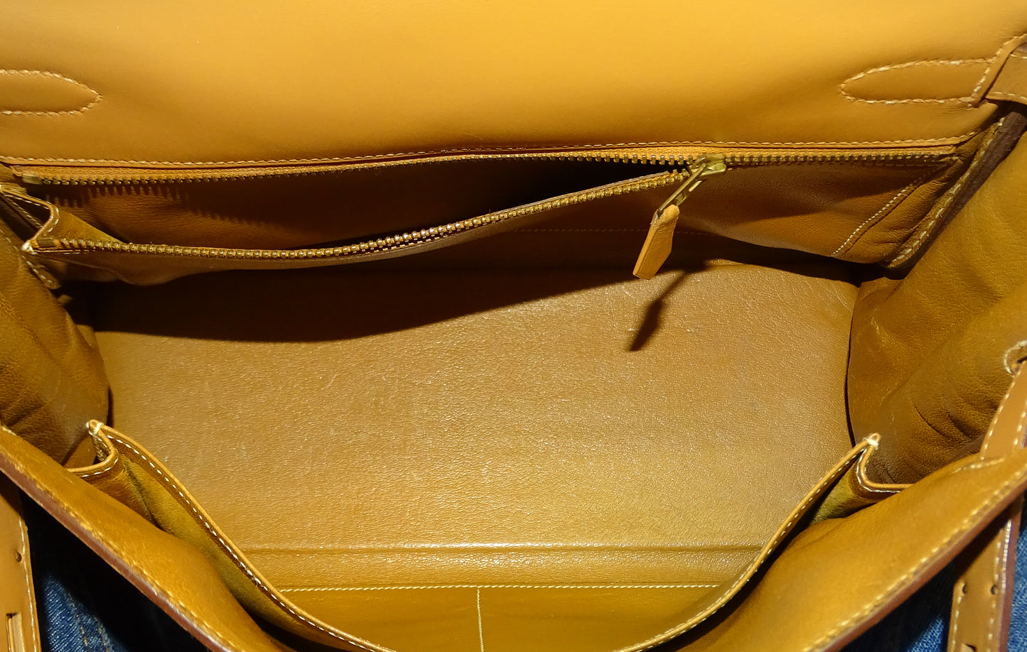Hermes Kelly 32 Retourne Gulliver Leather Gold 1993