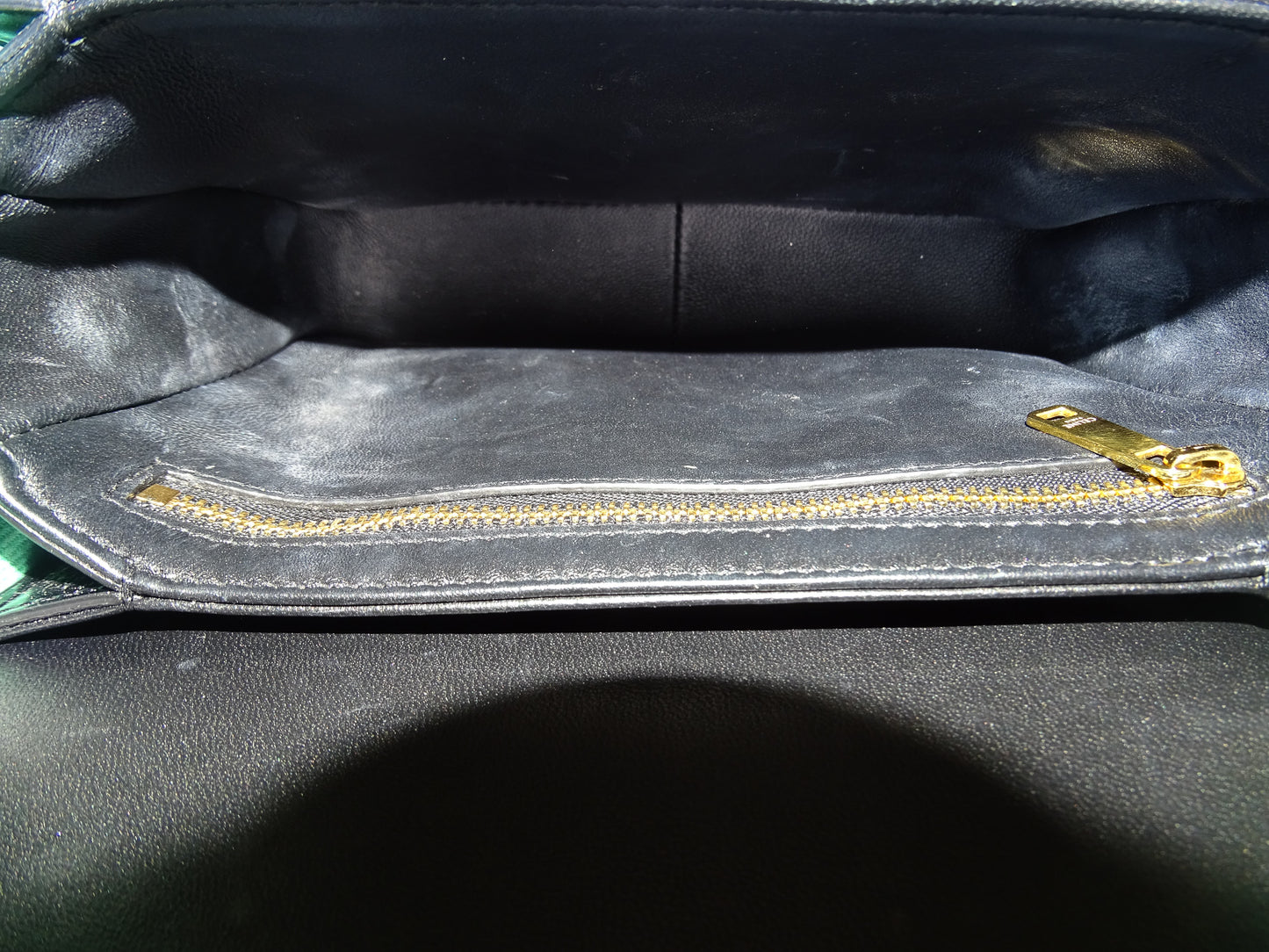 Celine Triomphe Teen Crossbody Bag in Black Leather | Pre-Owned