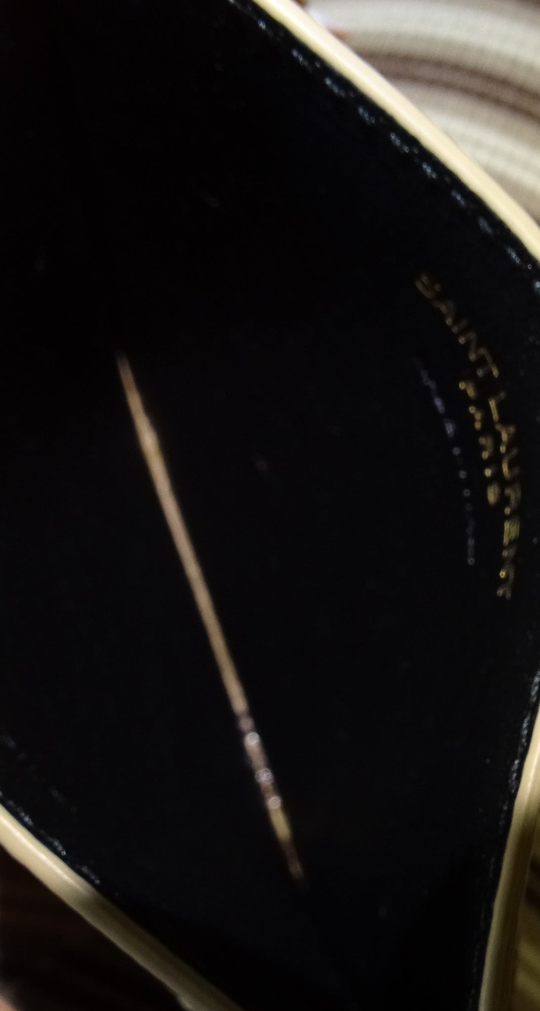 Saint Laurent Card Holder Dark Beige GHW 2022