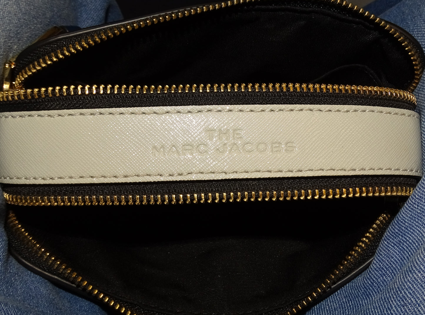 Marc Jacobs The Snapshot New Blue Sea With Logo Strap