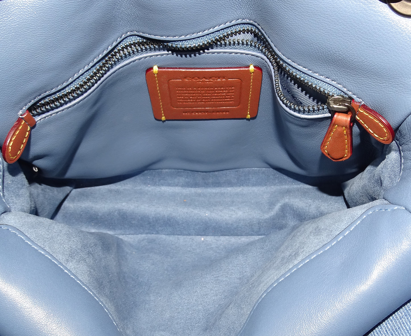 Coach Madison Quilted Pillow Shoulder Bag Blue