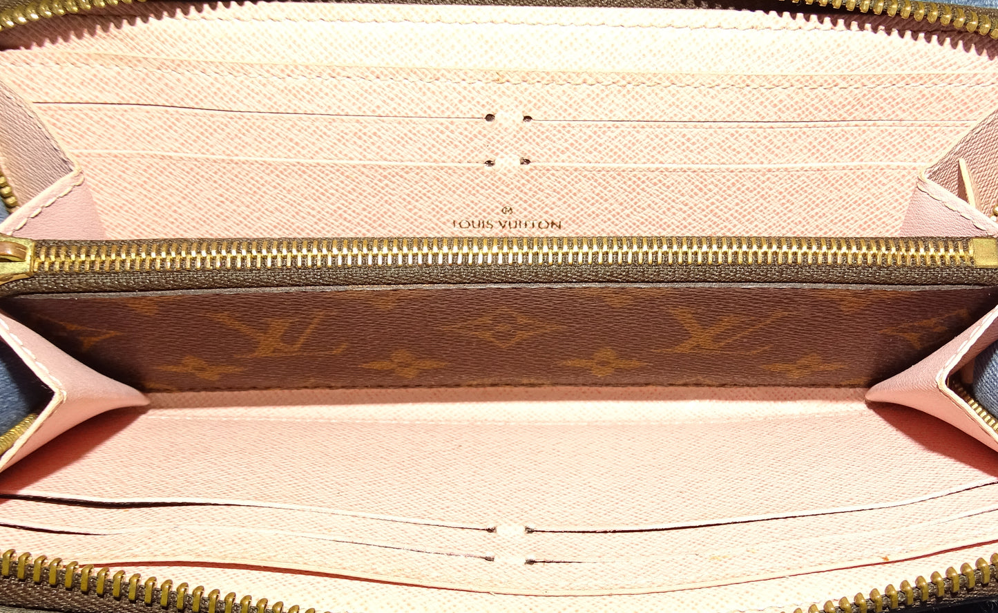 Louis Vuitton Clemence Wallet Monogram & Rose Ballerine GI1186