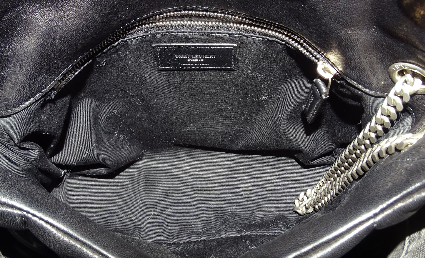 Saint Laurent Puffer Small Black Lambskin Silver HW 2021