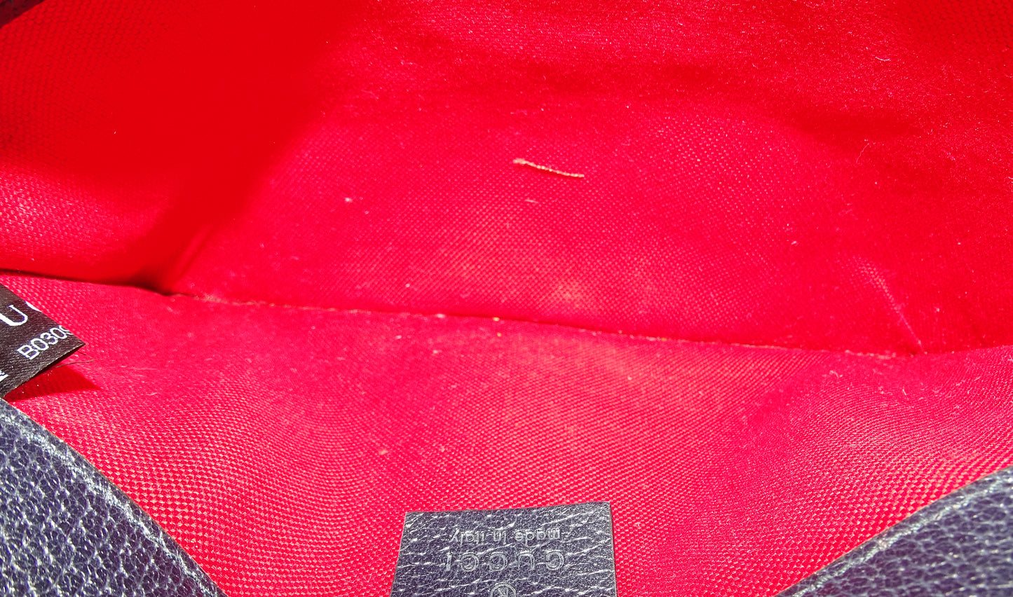 Gucci Waist Bag GG Wool Red and Navy