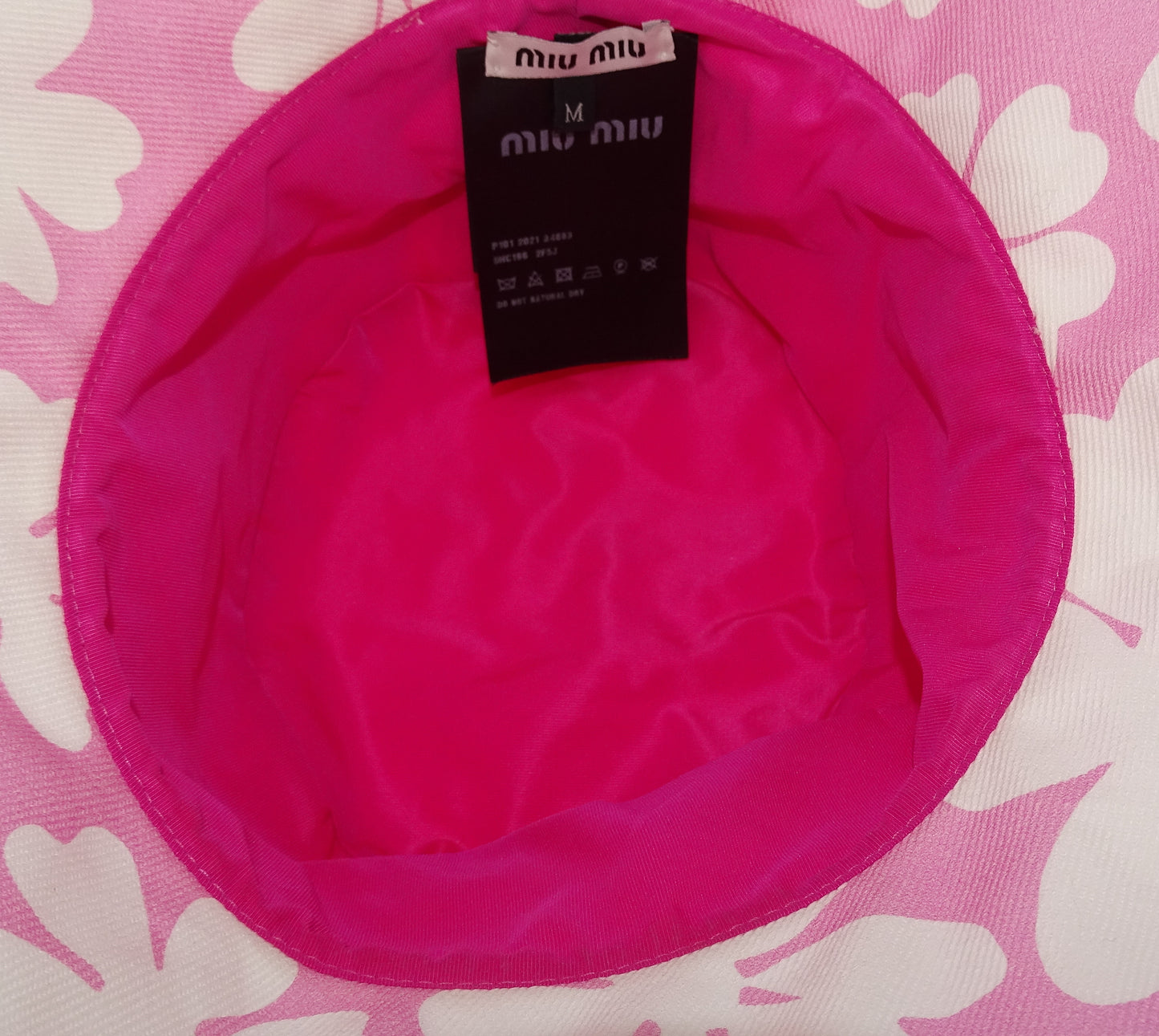 Miu Miu Bucket Hat Pink Floral (M)