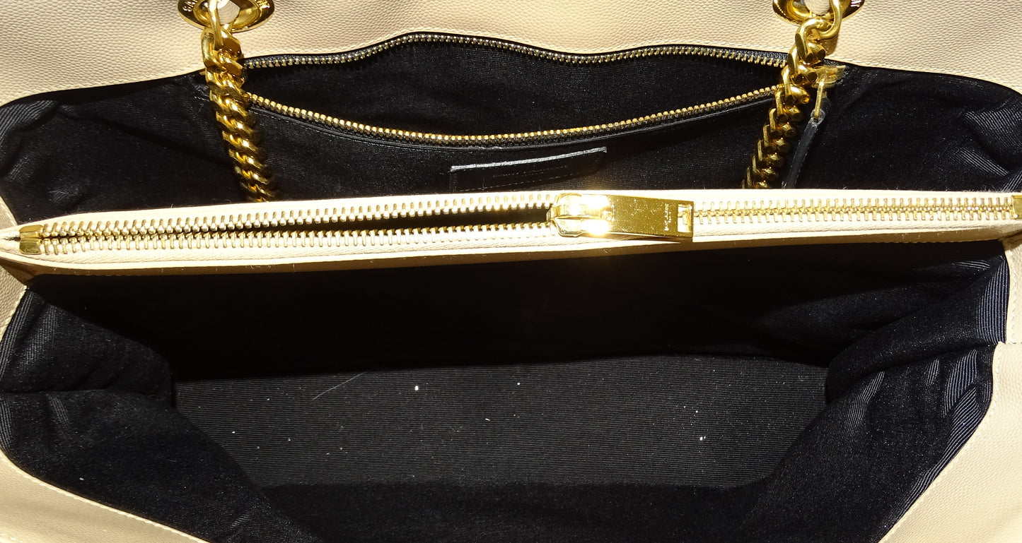 Saint Laurent Lou Shopper Beige Grain De Poudre GHW 2015