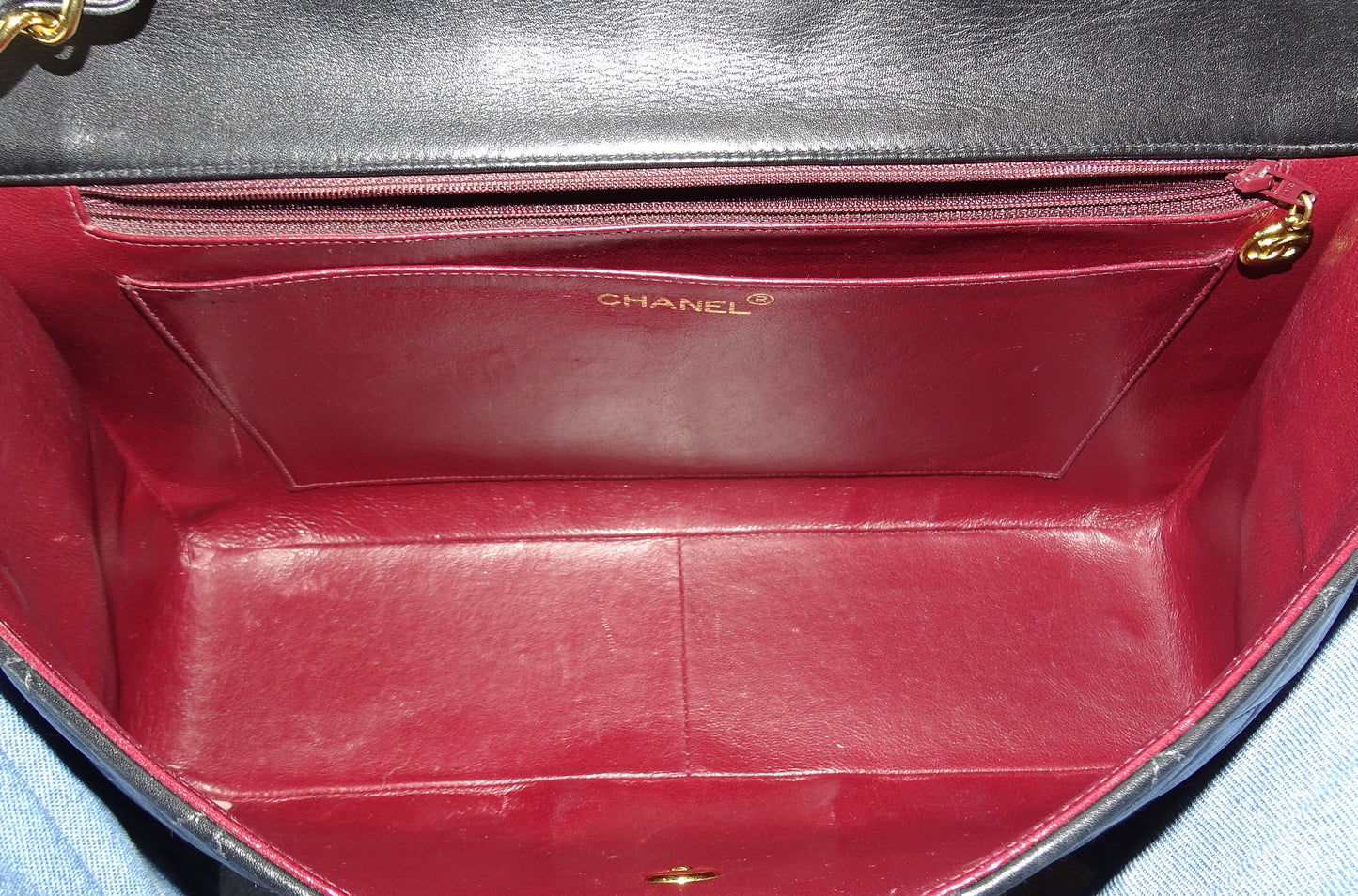 Chanel Classic Single Flap Vintage XL CC Black Lambskin GHW 1994/96