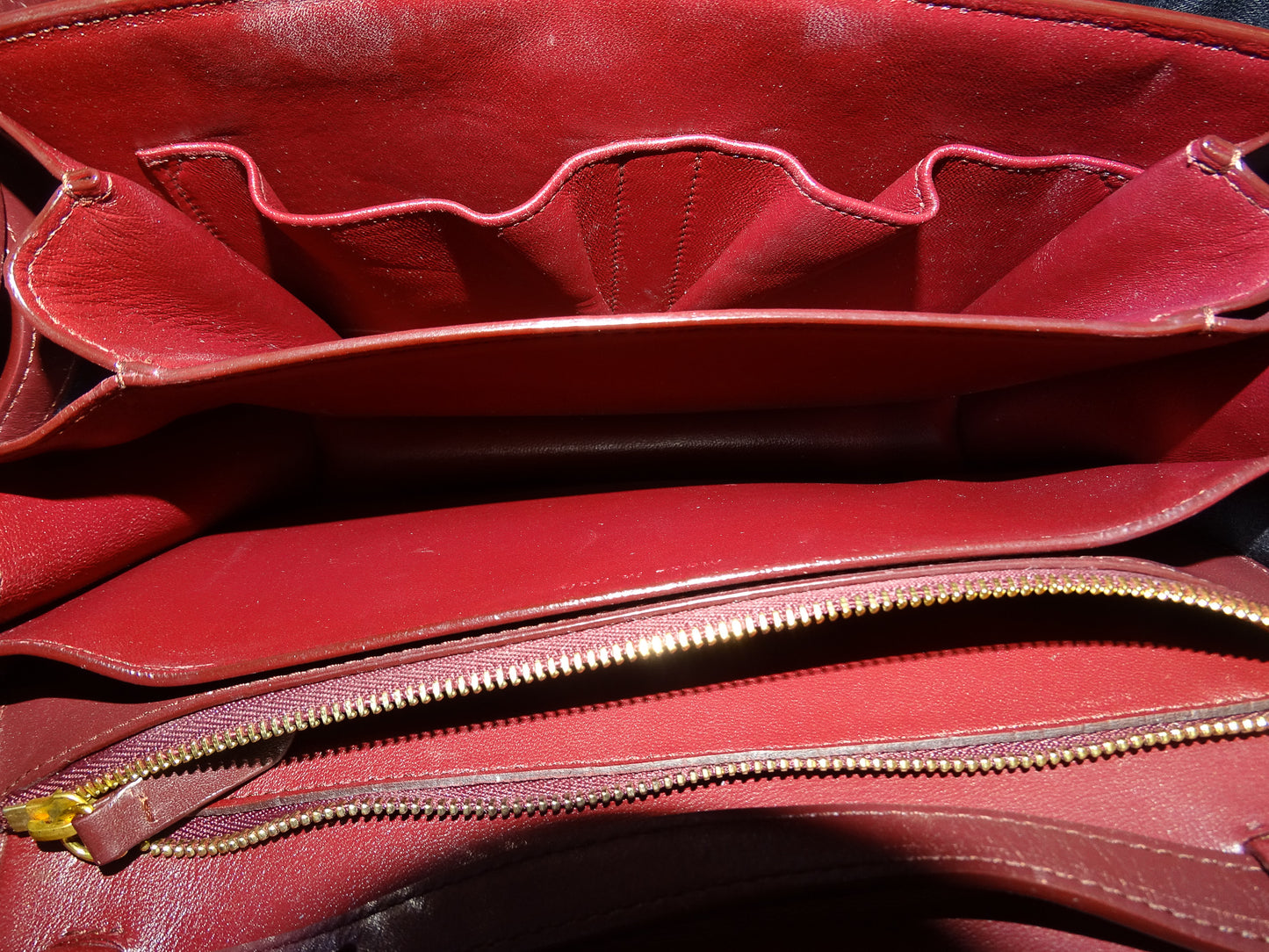 Celine Box Bag Medium Burgundy