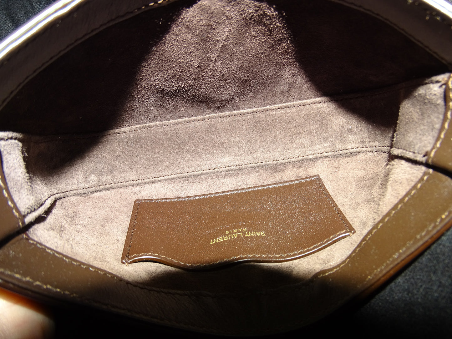 Saint Laurent Le 5  à  7 Mini Burgundy Patent 2024