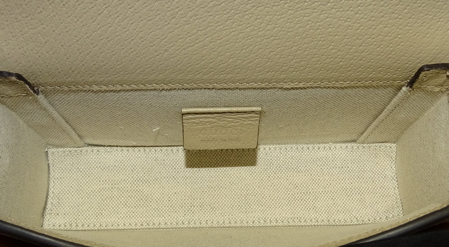 Gucci Horsebit 1955 Mini Bag Beige GG