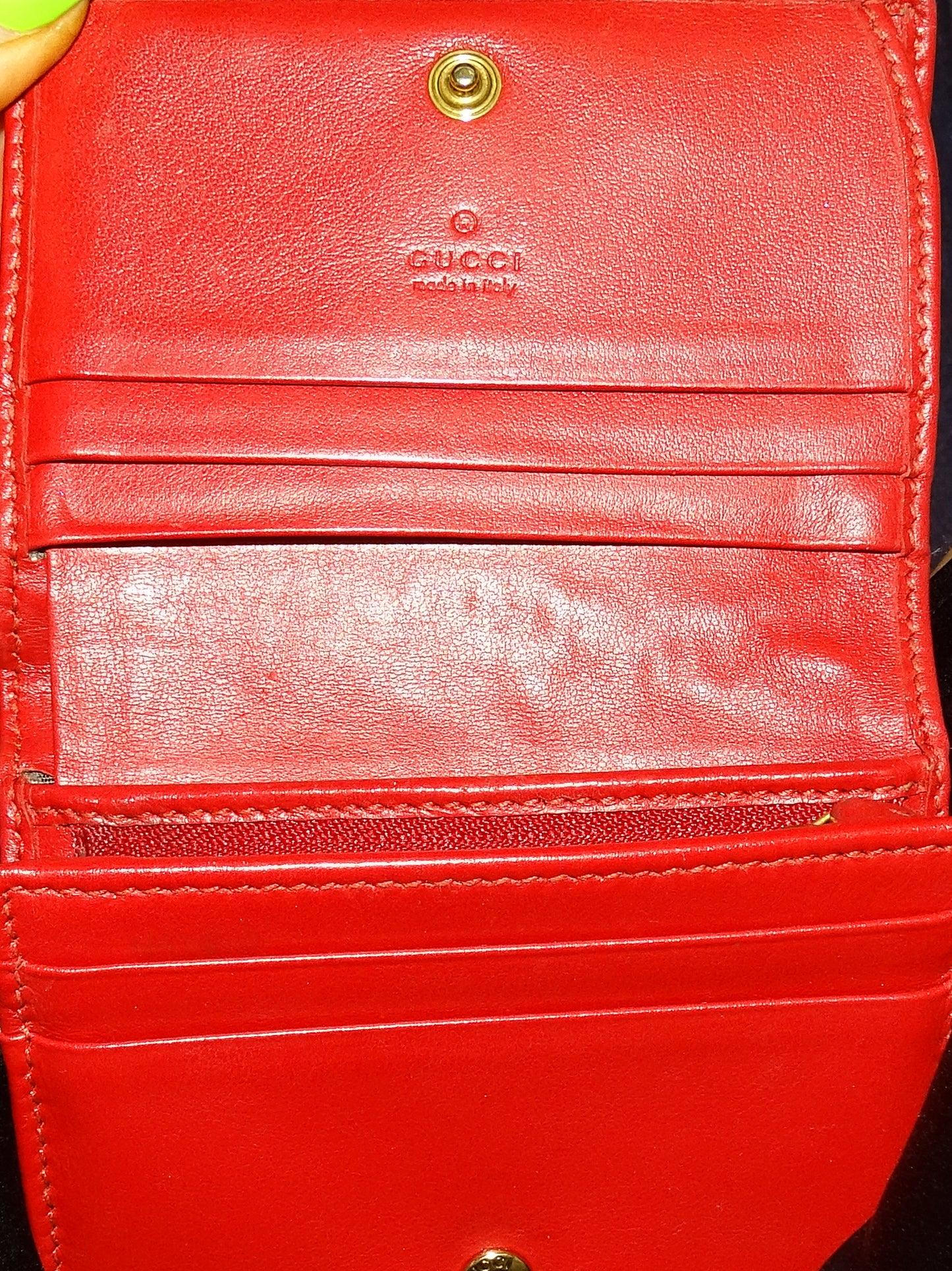 Gucci Marmont Card Case Red GHW