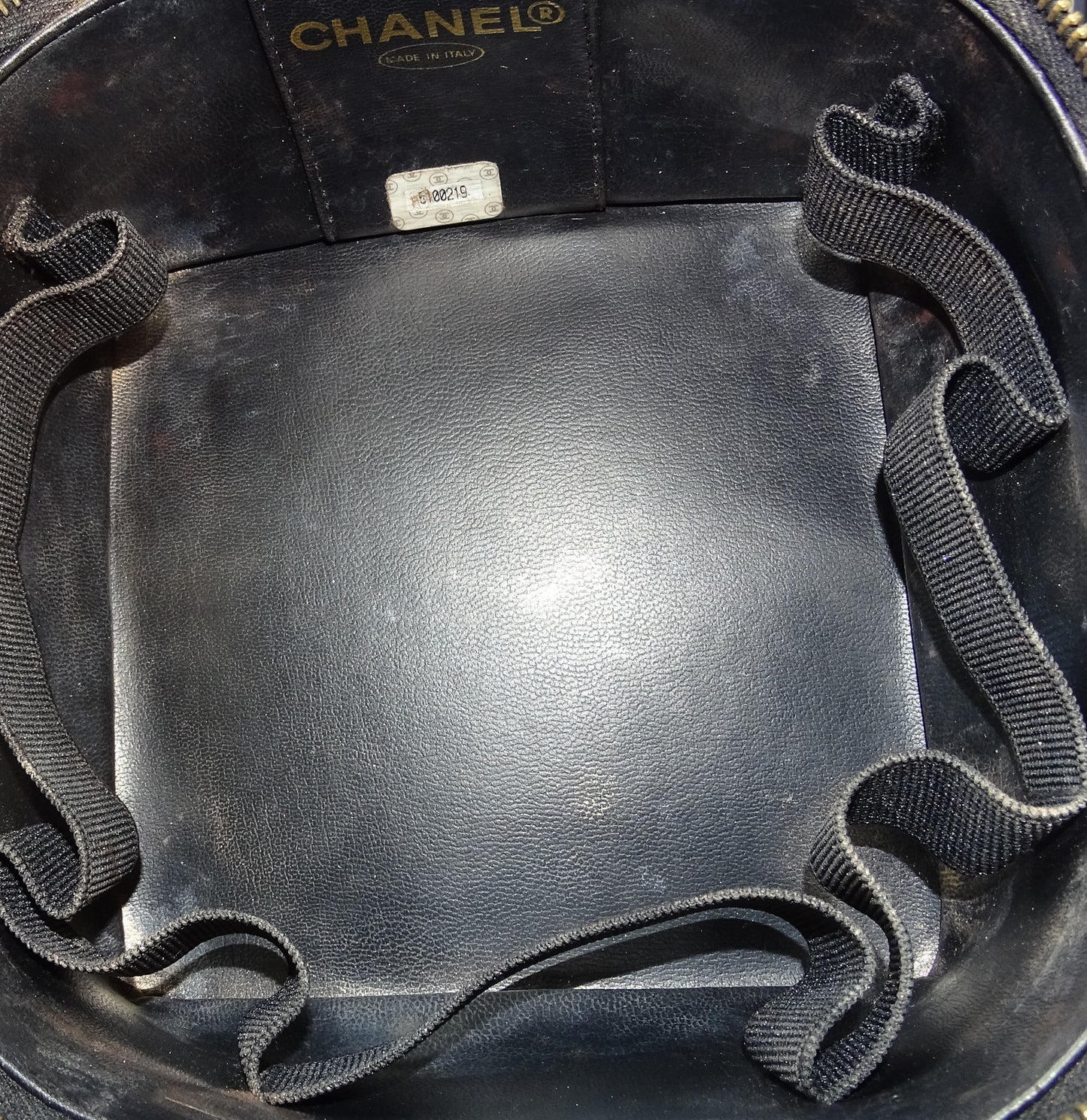 Chanel Vanity Flat Bag Black Patent 1997/99