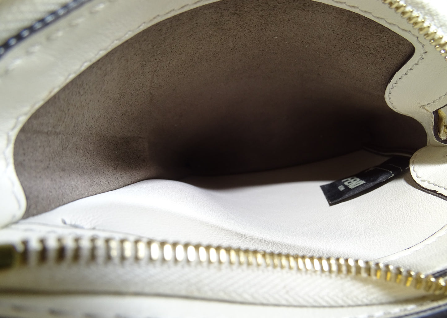 Fendi White Bustine 3 Pockets Crossbody Bag
