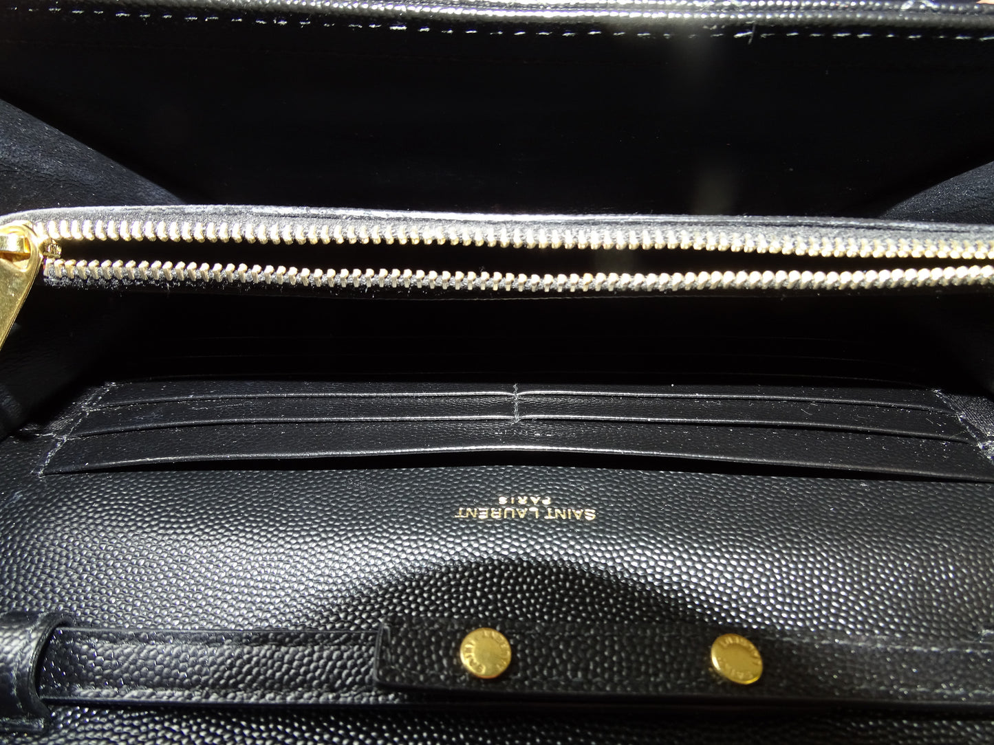 Saint Laurent Envelope Mixed Matelasse Grain De Poudre Crossbody Bag