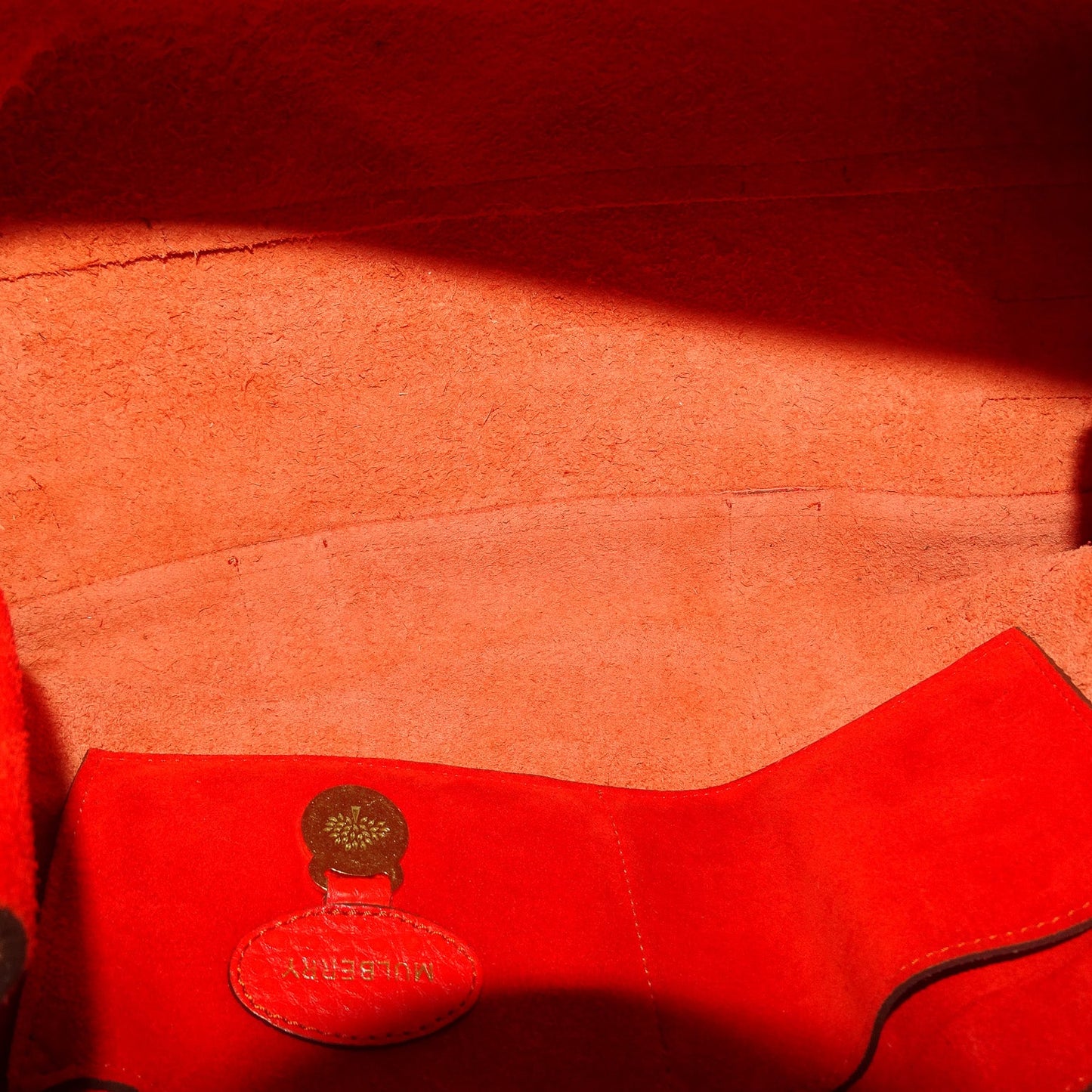 Mulberry Bayswater Red Shiny Grained Leather