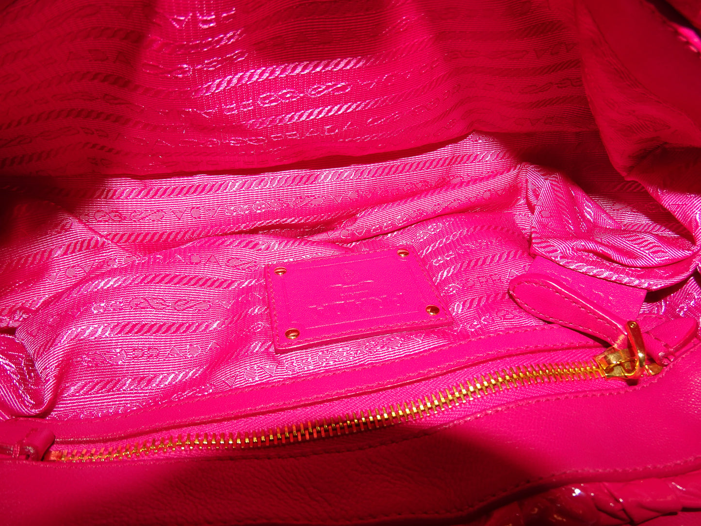 Prada Vernice Gaufre Fuxia Bag