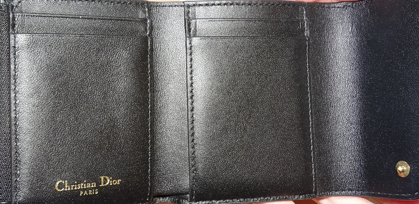 Dior Saddle Lotus Wallet Black GHW 2024
