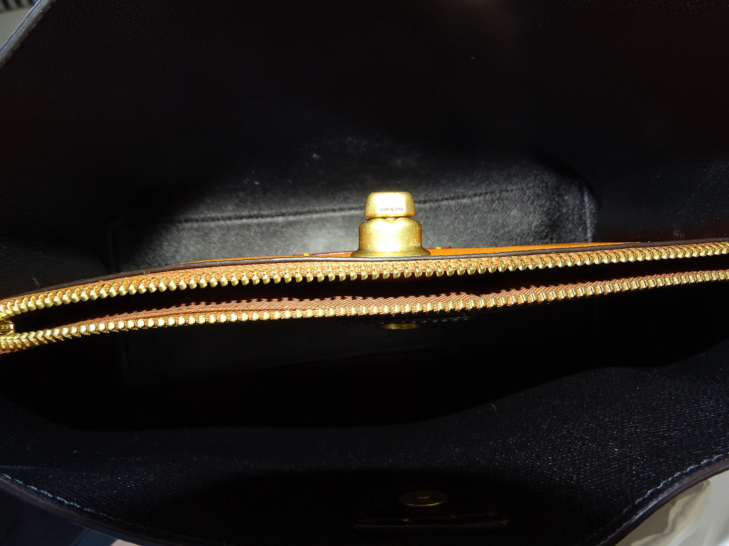 Coach Willow Shoulder Bag Taupe and Black