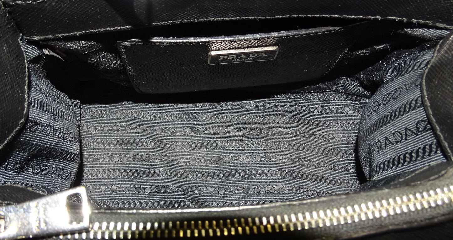 Prada Black Saffiano and SHW Mini Galleria Tote RRP €3300