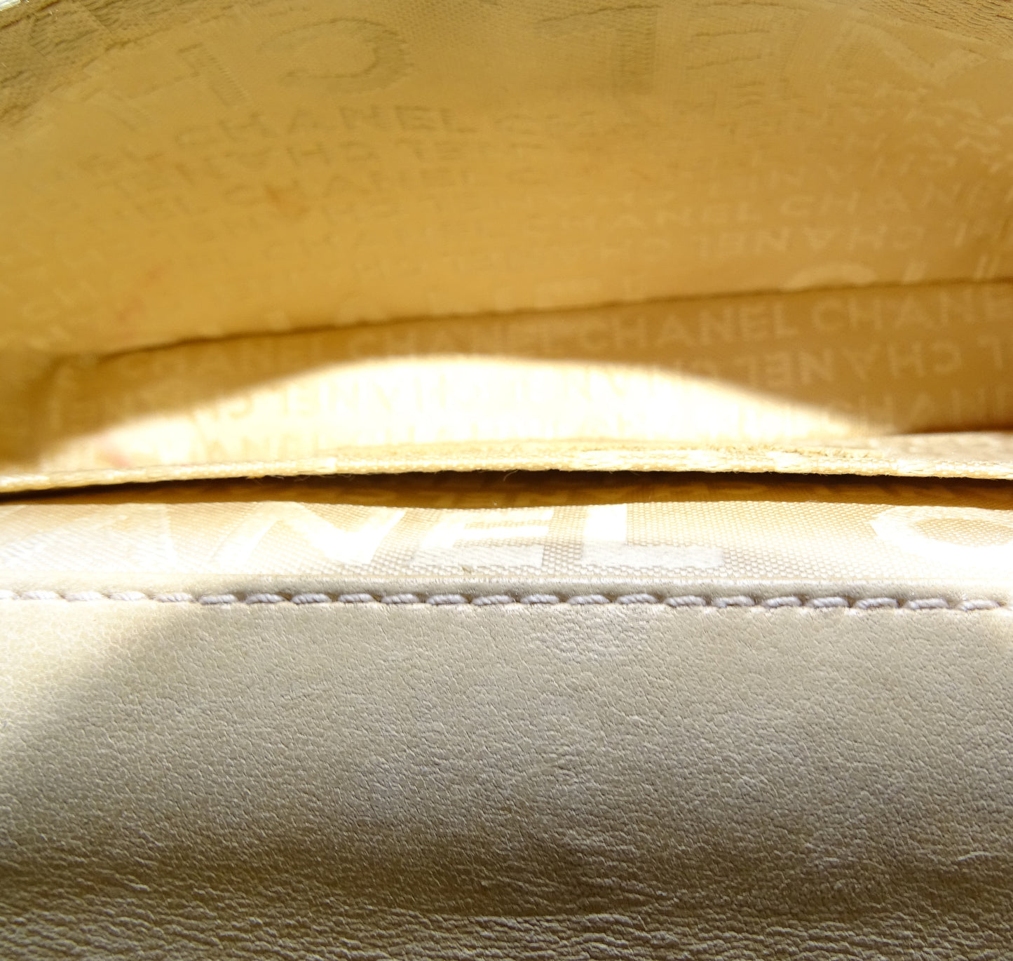 Chanel Triple Chain Choco Bar Mini Flap Beige GMHW 2004/05