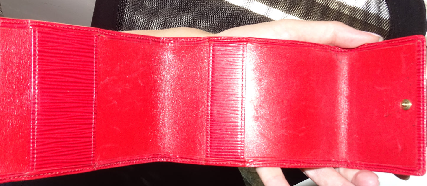 Louis Vuitton Chequebook Holder Vintage Castillian Red Epi Leather