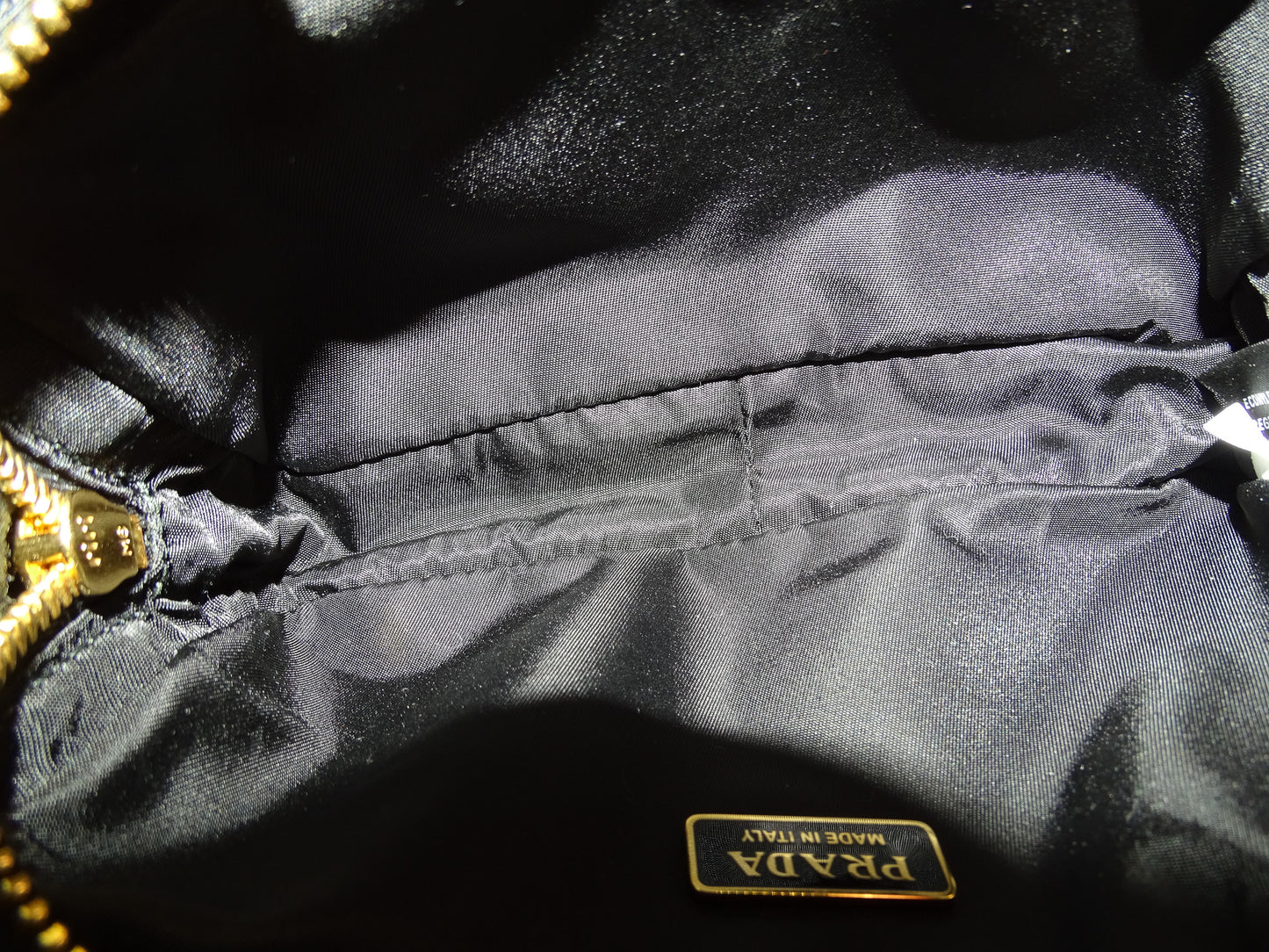 Prada Small Pouch Wristlet Black Nylon and Saffiano