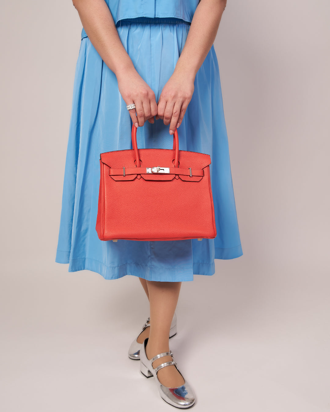 Hermes Rouge Pivoine Togo PHW Birkin 30 2014