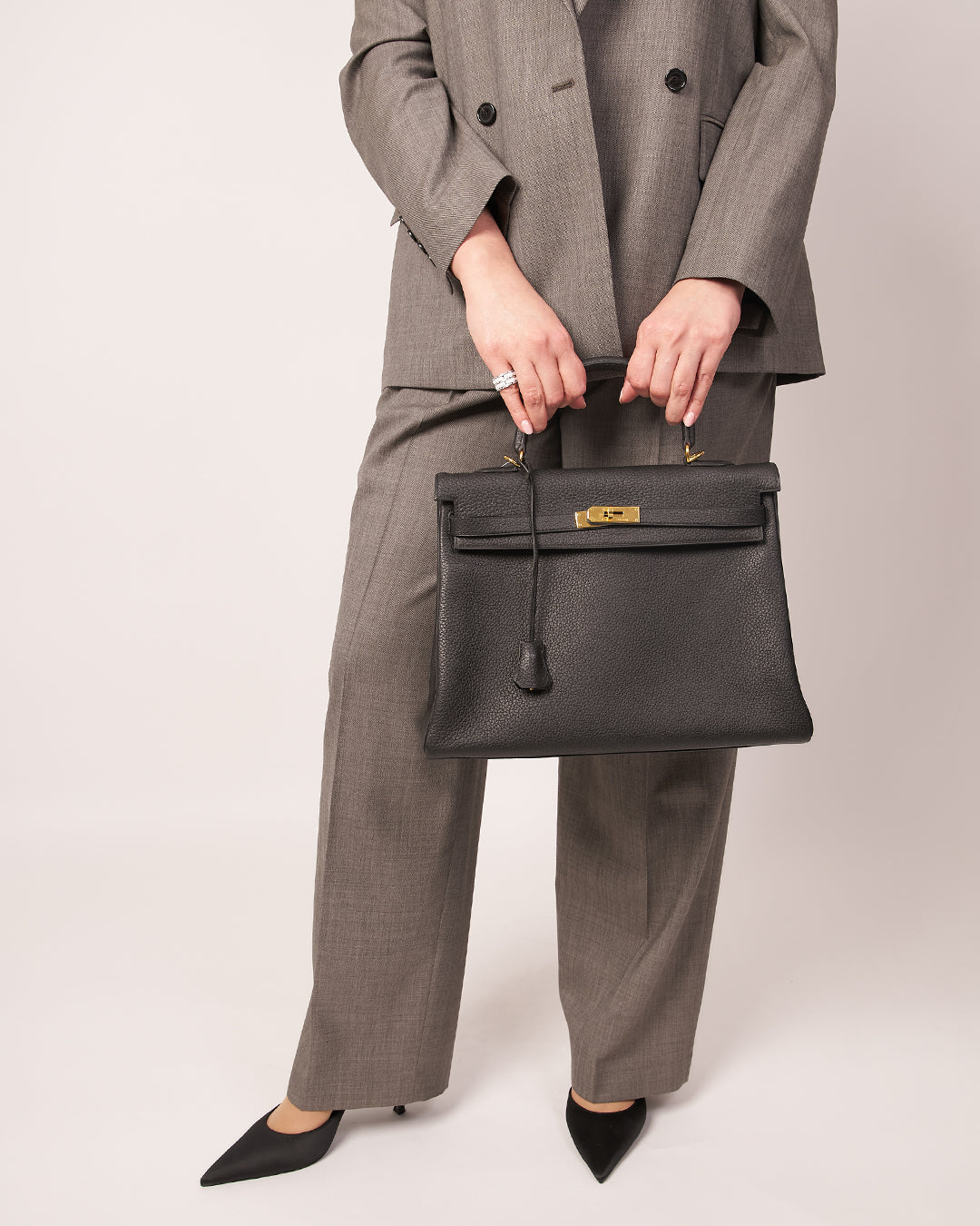 Hermes Black Togo Kelly 35 With Gold Hardware 2002