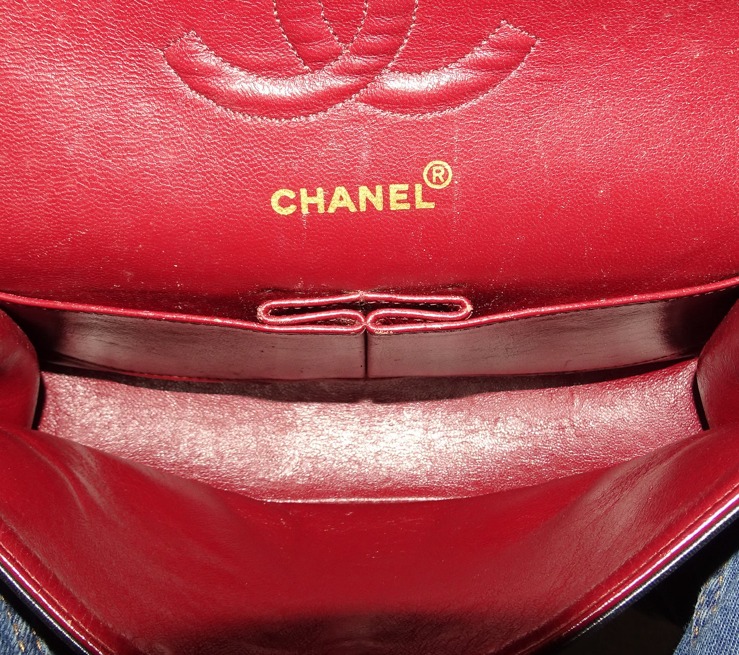 Chanel Classic Double Flap Medium Navy GHW 91/94