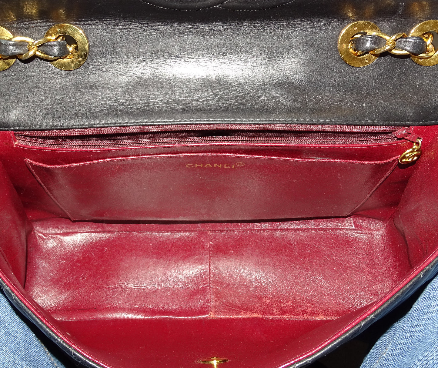 Chanel Classic Jumbo Single Flap Vintage Black GHW 94/96