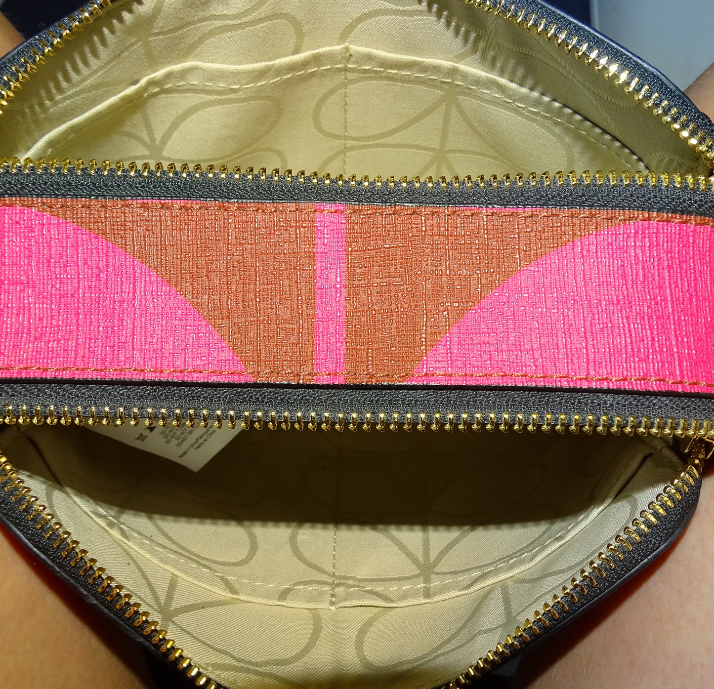 Orla Kiely Duo Crossbody Cerise