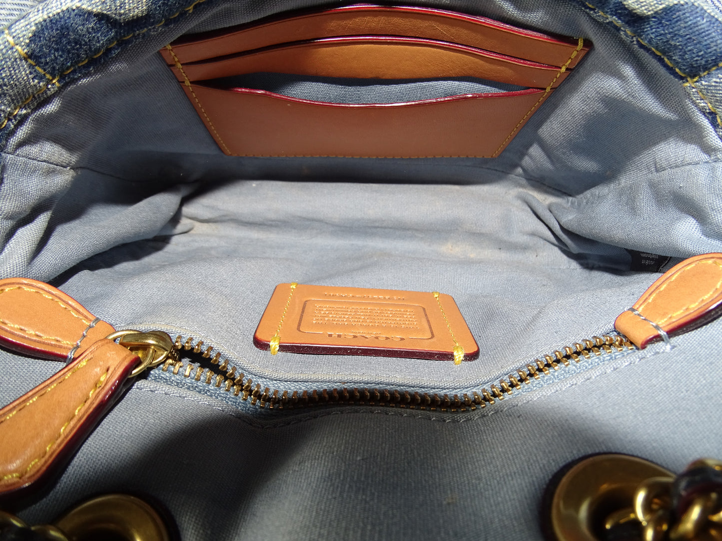 Coach Madison Pillow Bag Denim Blue