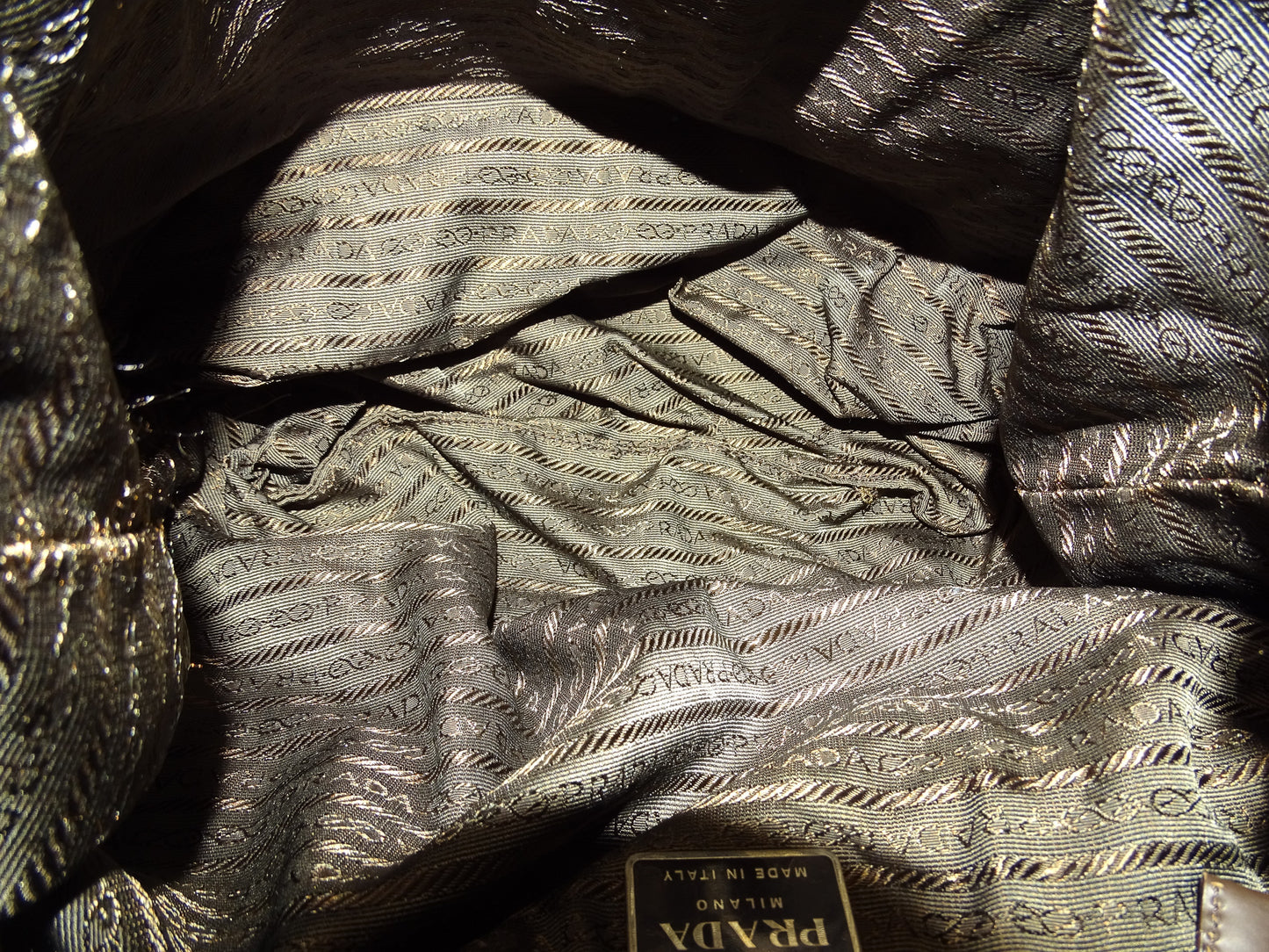 Prada Twin Pocket Backpack Green Nylon and Brown Leather