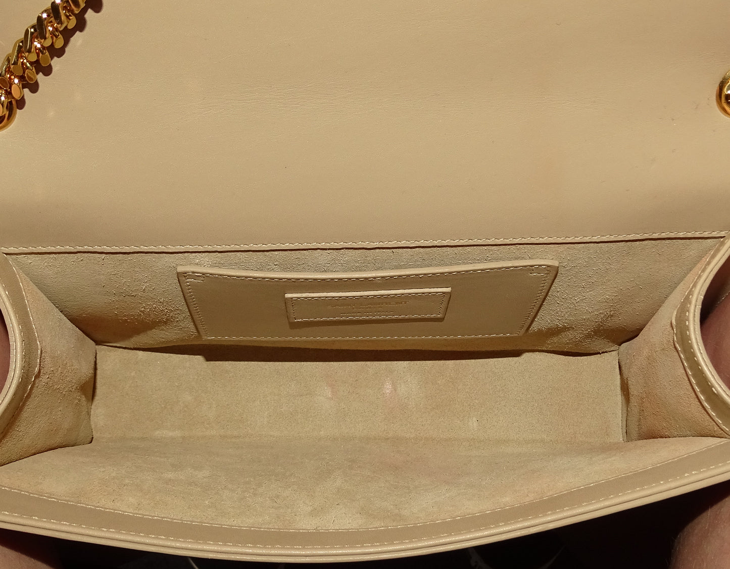 Saint Laurent Kate Tassel Medium Beige Smooth GHW 2015