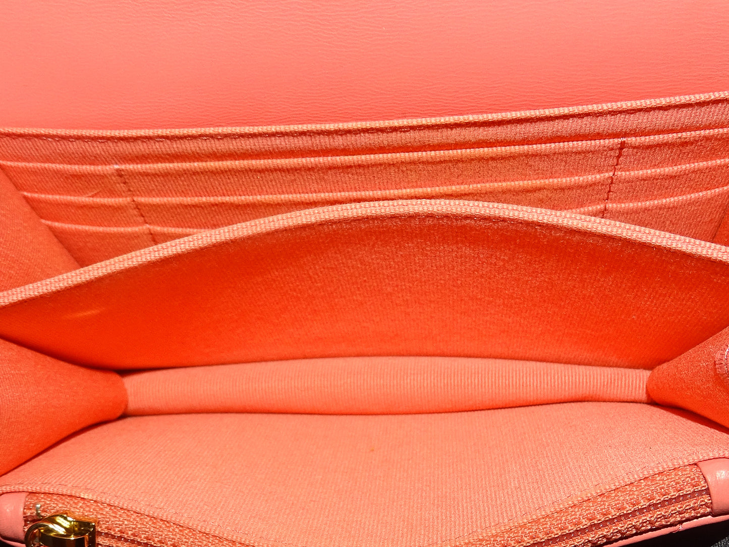 Chanel Coral Pink Enamel Pending CC Mini Clutch with Chain 2021