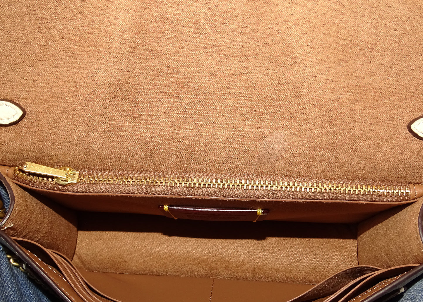 Coach Tabby Wallet On Strap Chalk Grained Leather