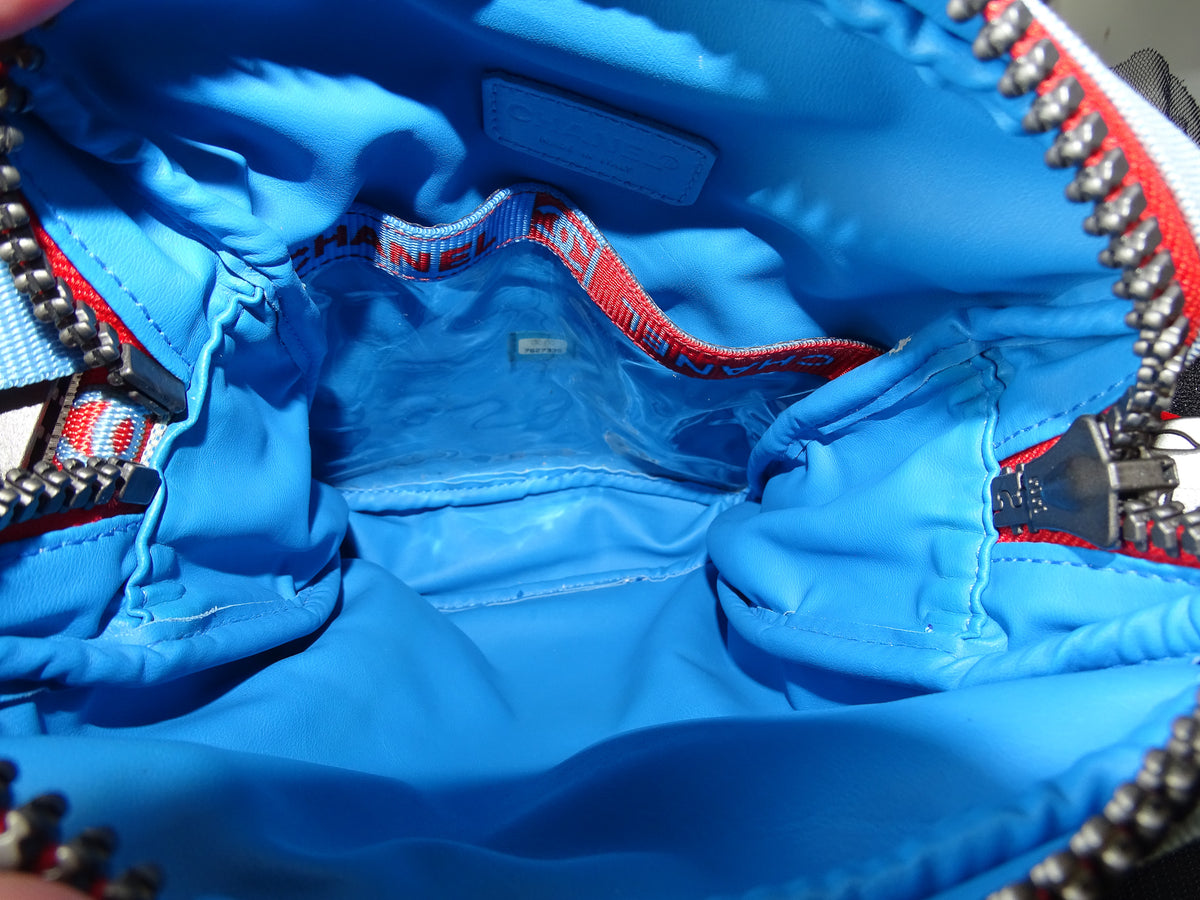 Chanel Sports Line Sling Bag Canvas Blue & Red 2003