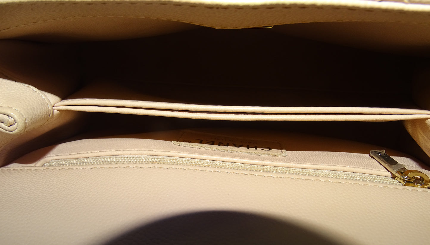 Chanel Pale Pink Caviar Small Coco Handle (NFID)