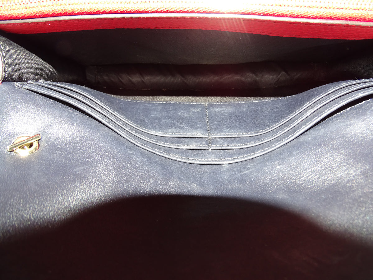 Mulberry Bayswater Clutch On Chain Red