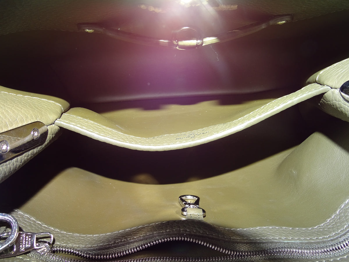 Louis Vuitton Capucines PM Khaki and Python (NFID)