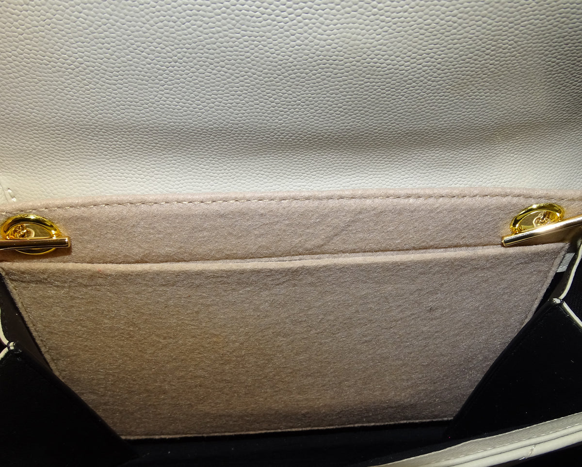 Saint Laurent Cassandre Wristlet Ivory